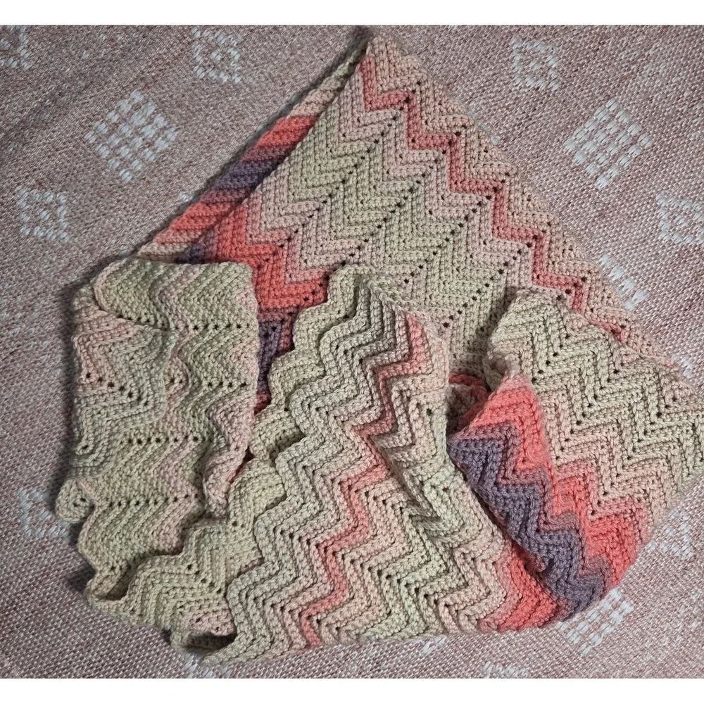 handmade crochet afghan / throw blanket